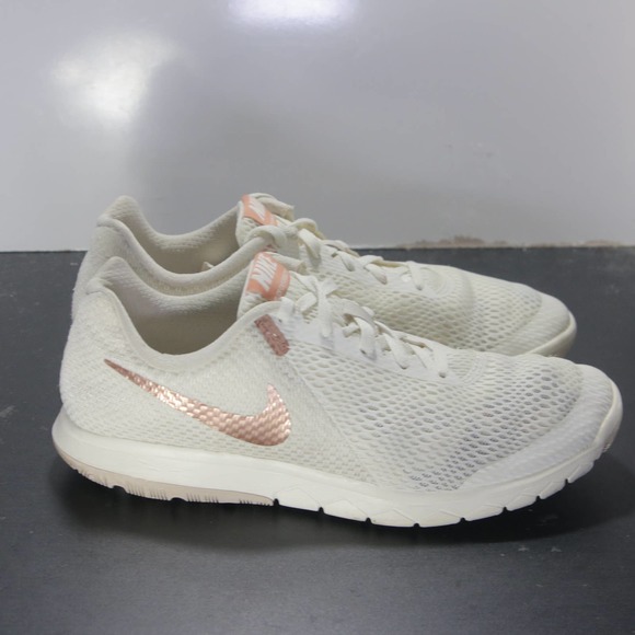 Nike Shoes - Nike Flex Experience RN 6 Low Size 8.5Womens 006035 White Gold Rumnning Sneakers